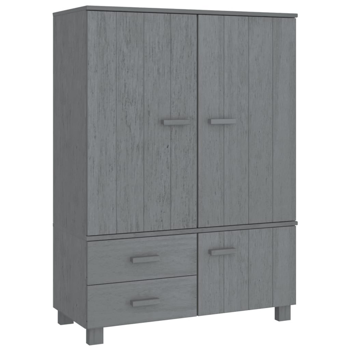 HAMAR Solid Pine Wardrobe in Dark Grey - Stylish & Sturdy Storage Solution, 99 x 45 x 137cm - Premium  from Home Treasures - Just £317.99! Shop now at Home Treasures