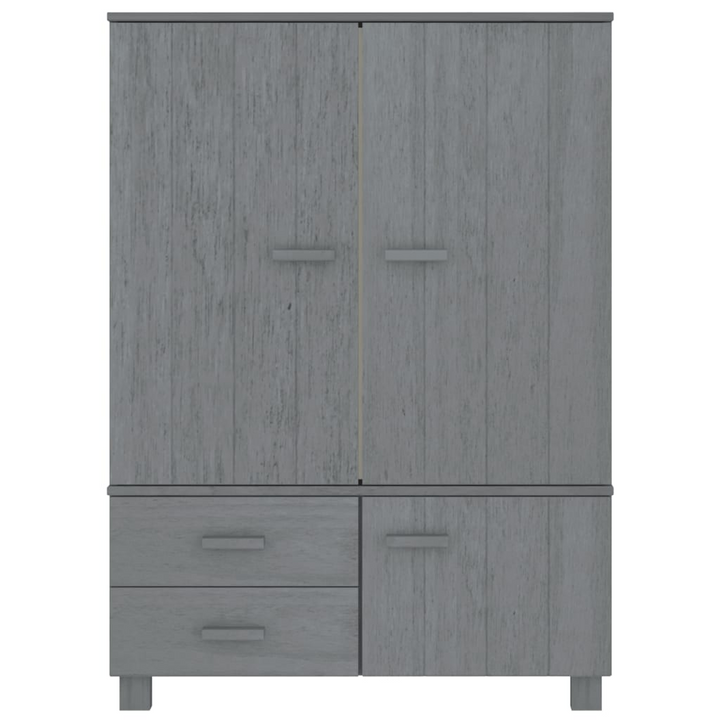 HAMAR Solid Pine Wardrobe in Dark Grey - Stylish & Sturdy Storage Solution, 99 x 45 x 137cm - Premium  from Home Treasures - Just £317.99! Shop now at Home Treasures