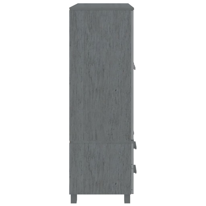 HAMAR Solid Pine Wardrobe in Dark Grey - Stylish & Sturdy Storage Solution, 99 x 45 x 137cm - Premium  from Home Treasures - Just £317.99! Shop now at Home Treasures