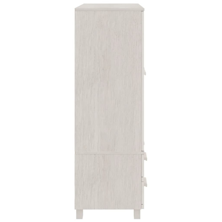 Elegant HAMAR Solid Pine Wardrobe in White – Spacious & Sturdy Storage Solution (99 x 45 x 137cm) - Premium  from Home Treasures - Just £280.99! Shop now at Home Treasures