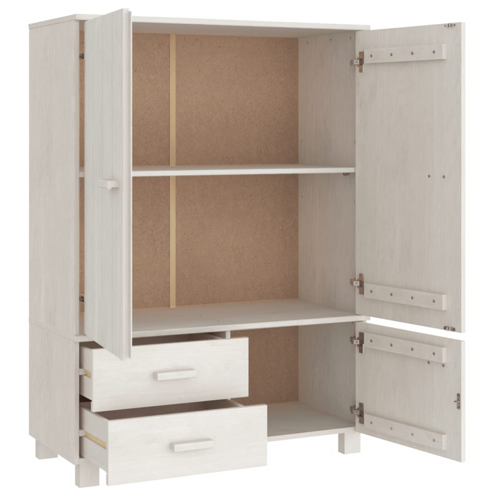 Elegant HAMAR Solid Pine Wardrobe in White – Spacious & Sturdy Storage Solution (99 x 45 x 137cm) - Premium  from Home Treasures - Just £280.99! Shop now at Home Treasures