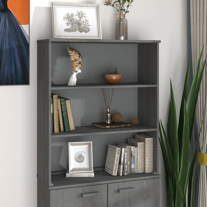 HAMAR Highboard Top - Dark Grey Solid Pine Wood, 85x35x100cm - Elegant & Durable Storage Solution - Premium  from Home Treasures - Just £74.99! Shop now at Home Treasures