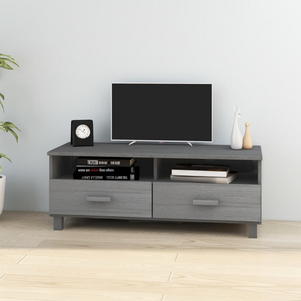 HAMAR TV Cabinet – Dark Grey, Solid Pine Wood, 106x40x40 cm – Stylish & Functional TV Stand - Premium  from Home Treasures - Just £91.99! Shop now at Home Treasures