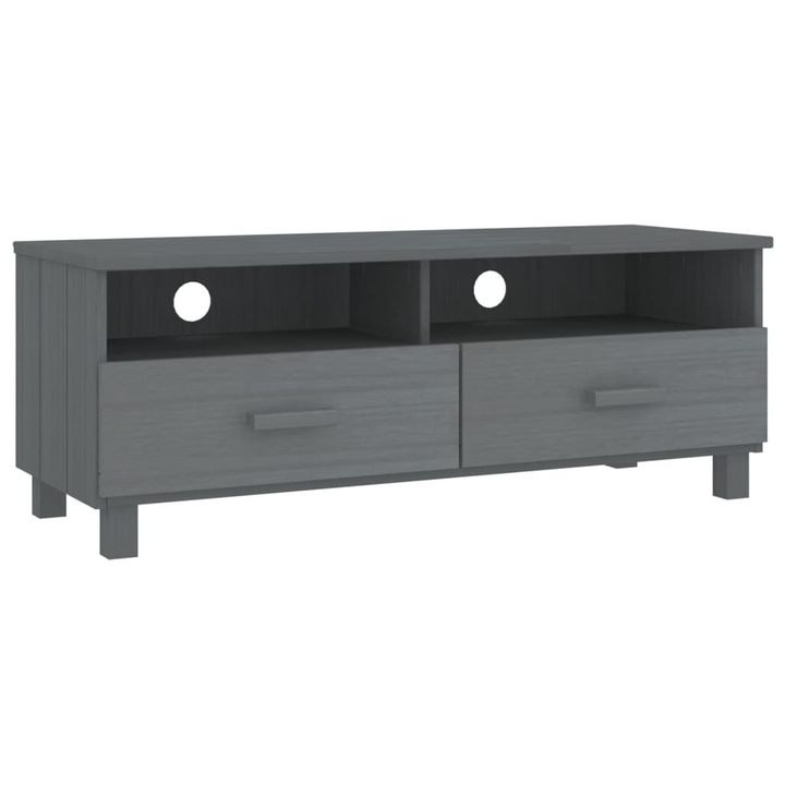 HAMAR TV Cabinet – Dark Grey, Solid Pine Wood, 106x40x40 cm – Stylish & Functional TV Stand - Premium  from Home Treasures - Just £91.99! Shop now at Home Treasures