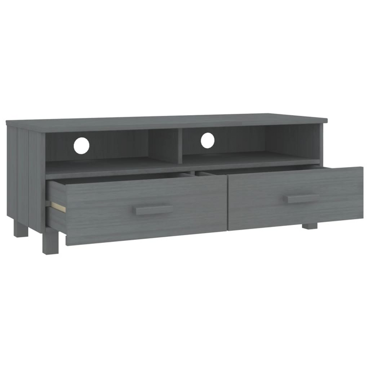 HAMAR TV Cabinet – Dark Grey, Solid Pine Wood, 106x40x40 cm – Stylish & Functional TV Stand - Premium  from Home Treasures - Just £91.99! Shop now at Home Treasures