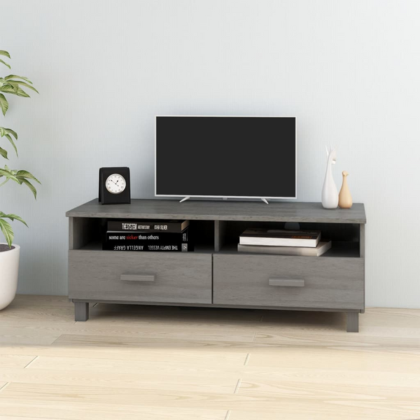 HAMAR Solid Wood TV Cabinet - Light Grey, 106x40x40 cm, Pine, Modern Storage Solution - Premium  from Home Treasures - Just £91.99! Shop now at Home Treasures