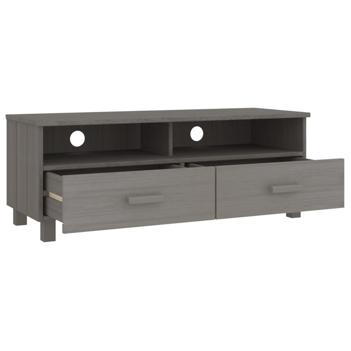 HAMAR Solid Wood TV Cabinet - Light Grey, 106x40x40 cm, Pine, Modern Storage Solution - Premium  from Home Treasures - Just £91.99! Shop now at Home Treasures