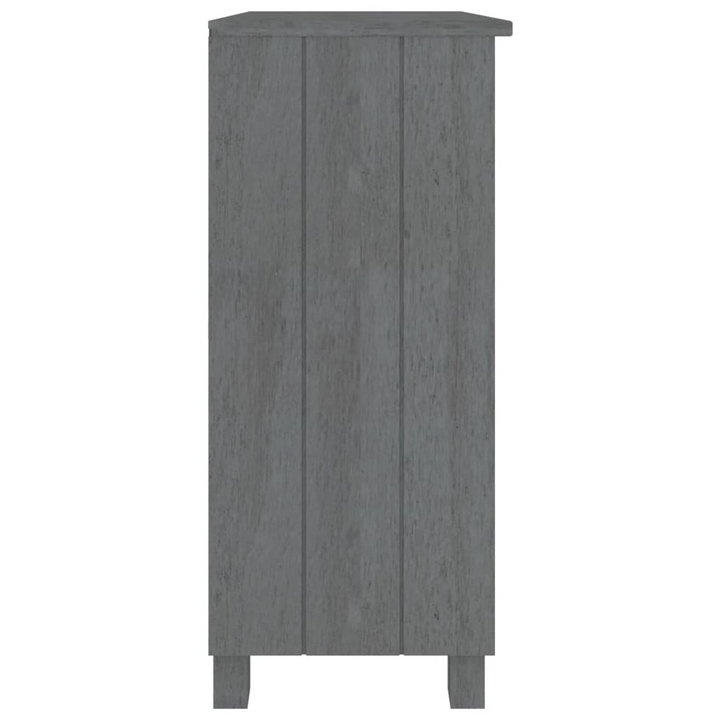 HAMAR Dark Grey Solid Wood Sideboard - Rustic Pine Wood Storage Cabinet with 2 Shelves - Premium  from Home Treasures - Just £64.99! Shop now at Home Treasures