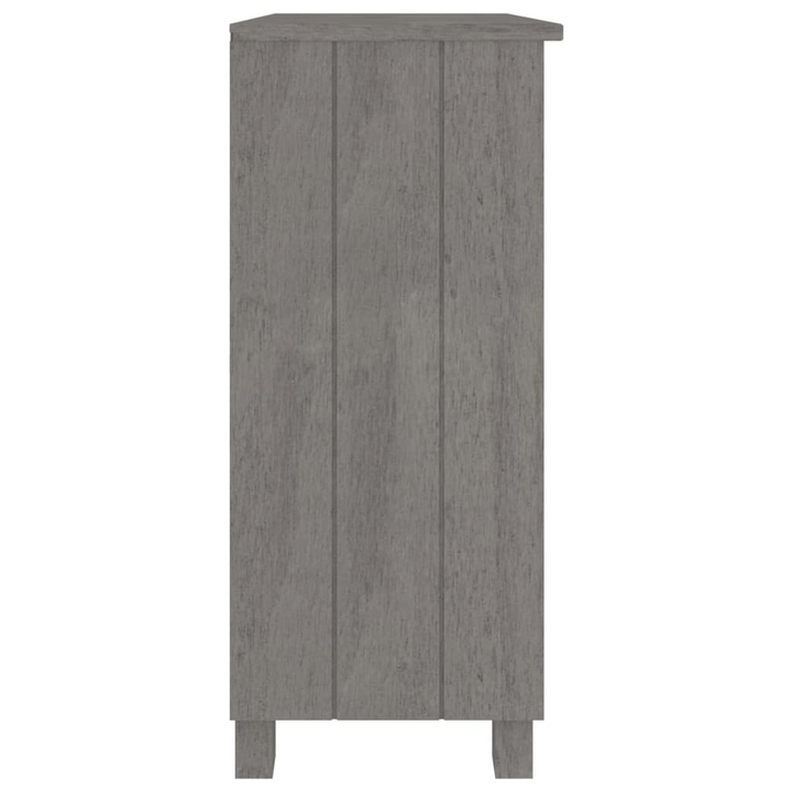 HAMAR Sideboard - Solid Pine Wood, Light Grey, 2 Shelves | Rustic Elegance for Your Home - Premium  from Home Treasures - Just £73.99! Shop now at Home Treasures