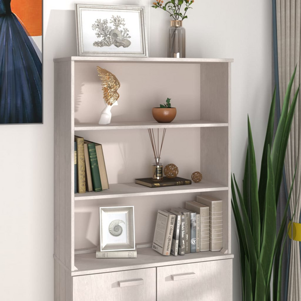 HAMAR Highboard Top, White, 85x35x100 cm - Extra Storage & Rustic Charm | Solid Pine and MDF Construction - Premium  from Home Treasures - Just £88.99! Shop now at Home Treasures