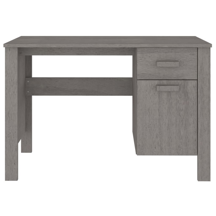 HAMAR Solid Wood Pine Desk in Light Grey, 113x50x75 cm - Spacious & Sturdy Workstation for Home Office - Premium  from Home Treasures - Just £106.99! Shop now at Home Treasures