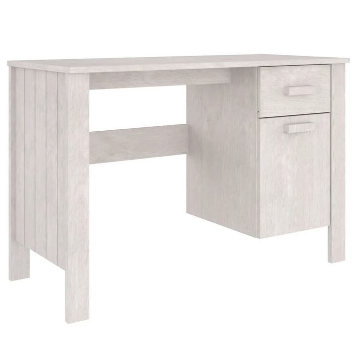 Solid Pine Hamar Work Desk (White) - Durable and Stylish Office Solution, 113 x 50 x 75 cm - Premium  from Home Treasures - Just £138.99! Shop now at Home Treasures