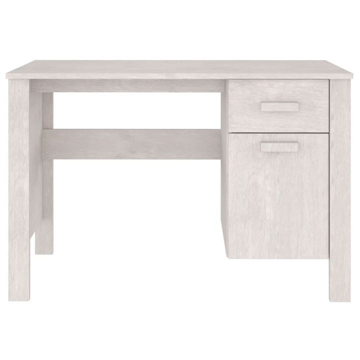 Solid Pine Hamar Work Desk (White) - Durable and Stylish Office Solution, 113 x 50 x 75 cm - Premium  from Home Treasures - Just £138.99! Shop now at Home Treasures