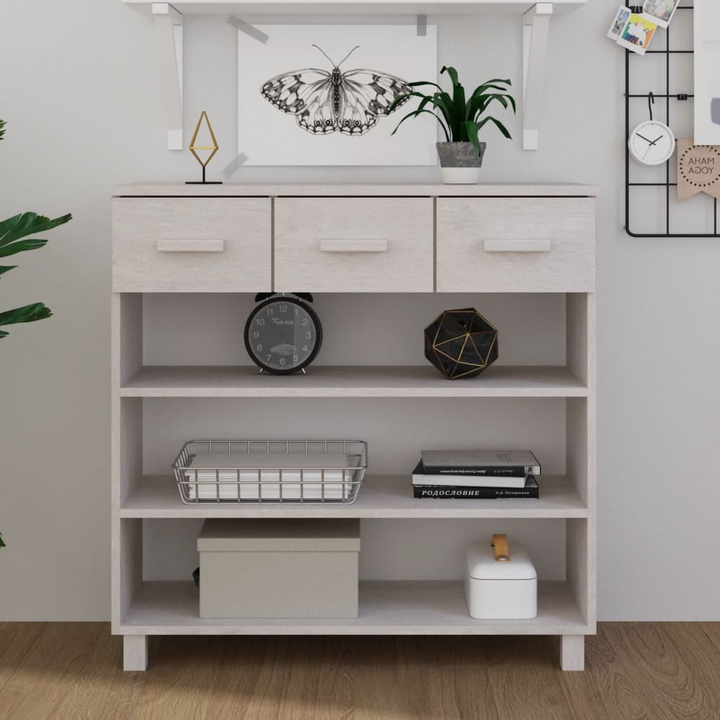 HAMAR White Console Table 90x35x90 cm | Solid Pine Wood, Stylish & Practical - Ideal for Entryway & Living Room - Premium  from Home Treasures - Just £143.99! Shop now at Home Treasures