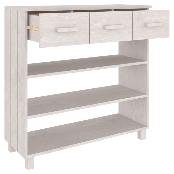 HAMAR White Console Table 90x35x90 cm | Solid Pine Wood, Stylish & Practical - Ideal for Entryway & Living Room - Premium  from Home Treasures - Just £143.99! Shop now at Home Treasures