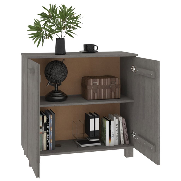 HAMAR Sideboard in Light Grey - 85x35x80 cm | Solid Pine Wood with Ample Storage | Rustic Charm for Your Home - Premium  from Home Treasures - Just £112.99! Shop now at Home Treasures