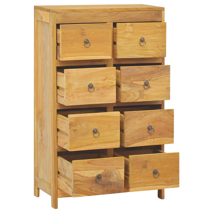 Vintage Solid Teak Chest of Drawers – Durable & Elegant Storage Solution, 8 Drawers, 55x30x90cm - Premium  from Home Treasures - Just £294.99! Shop now at Home Treasures