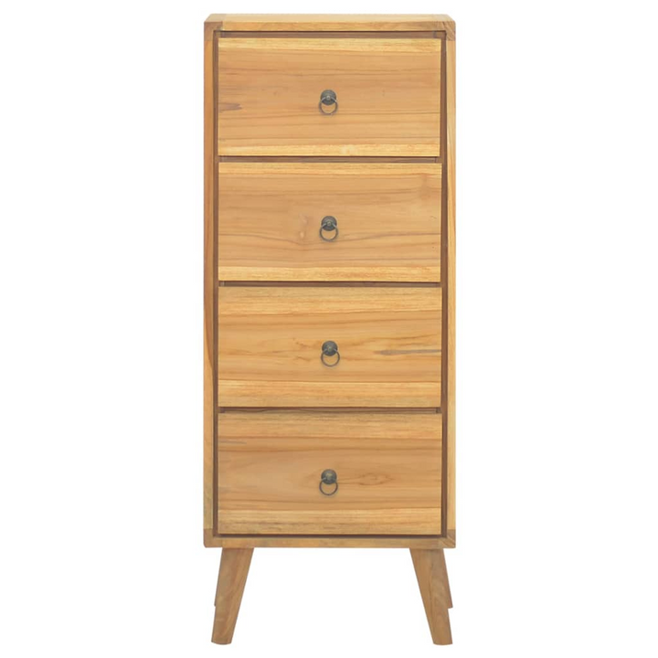 Vintage Solid Teak Chest of Drawers - 4 Drawer Storage Cabinet, 40x30x100cm - Premium  from Home Treasures - Just £215.99! Shop now at Home Treasures