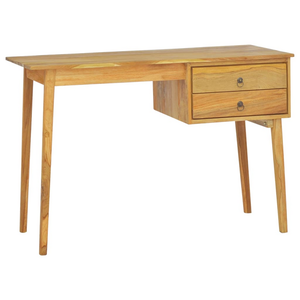 Solid Teak Work Desk with 2 Drawers – Elegant & Durable Workspace Solution, 110x52x75cm - Premium  from Home Treasures - Just £240.99! Shop now at Home Treasures