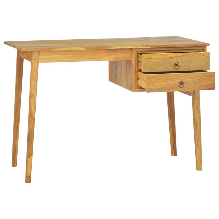 Solid Teak Work Desk with 2 Drawers – Elegant & Durable Workspace Solution, 110x52x75cm - Premium  from Home Treasures - Just £240.99! Shop now at Home Treasures