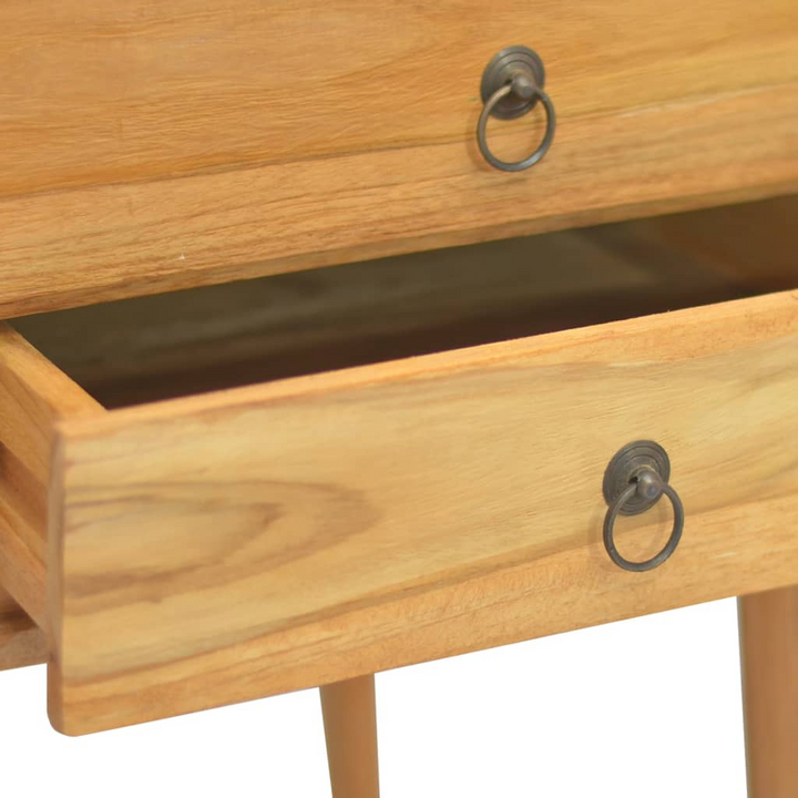 Solid Teak Work Desk with 2 Drawers – Elegant & Durable Workspace Solution, 110x52x75cm - Premium  from Home Treasures - Just £240.99! Shop now at Home Treasures