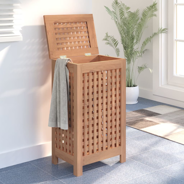 Solid Wood Teak Wash Bin, 35 x 25 x 60 cm - Durable & Stylish Laundry Storage - Premium  from Home Treasures - Just £71.99! Shop now at Home Treasures