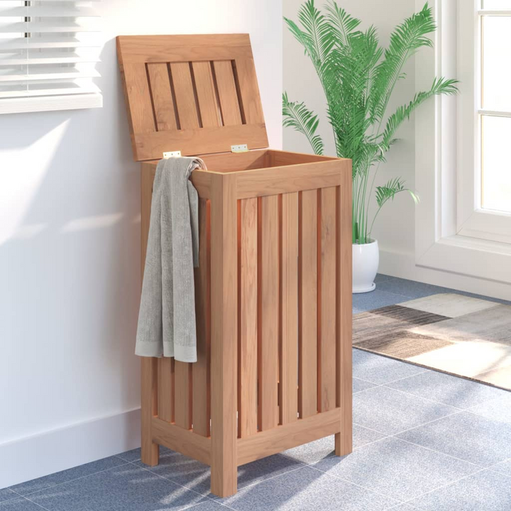 Solid Wood Teak Wash Bin - 35x25x60 cm | Stylish & Durable Laundry Solution - Premium  from Home Treasures - Just £57.99! Shop now at Home Treasures