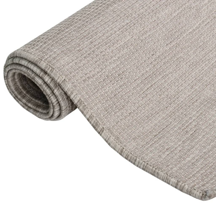 Outdoor Flatweave Rug 80x150 cm in Taupe - Durable, Weather-Resistant Patio Mat for Terrace and Balcony - Premium  from Home Treasures - Just £25.99! Shop now at Home Treasures