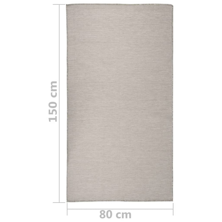 Outdoor Flatweave Rug 80x150 cm in Taupe - Durable, Weather-Resistant Patio Mat for Terrace and Balcony - Premium  from Home Treasures - Just £25.99! Shop now at Home Treasures