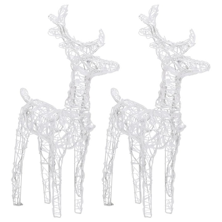 Christmas Reindeers 2 pcs Blue 80 LEDs Acrylic - Festive Holiday Decoration - Premium  from Home Treasures - Just £58.99! Shop now at Home Treasures