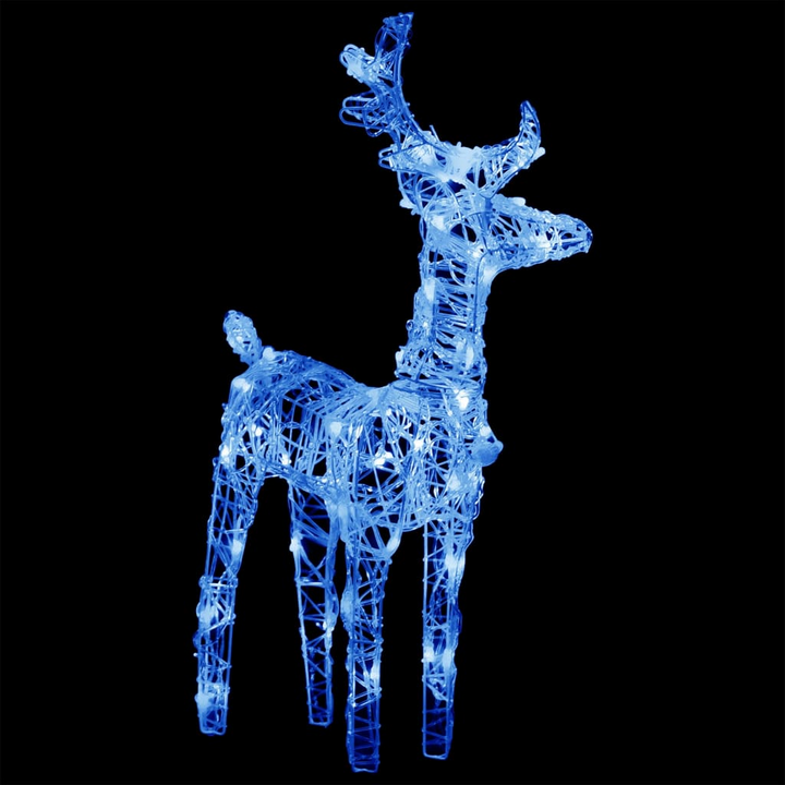 Christmas Reindeers 2 pcs Blue 80 LEDs Acrylic - Festive Holiday Decoration - Premium  from Home Treasures - Just £58.99! Shop now at Home Treasures