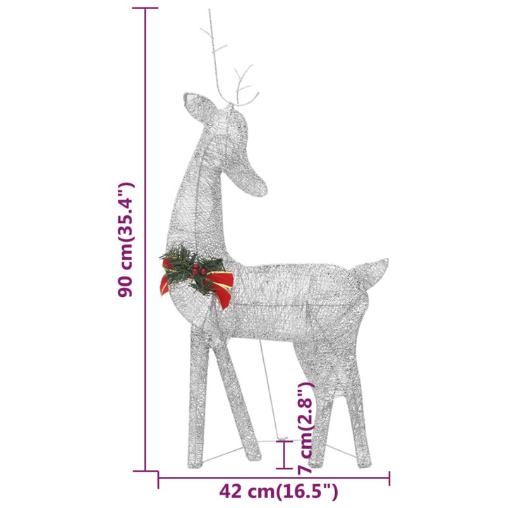 Christmas Reindeer Family 270x7x90 cm Silver Cold White Mesh - Premium  from Home Treasures - Just £70.99! Shop now at Home Treasures