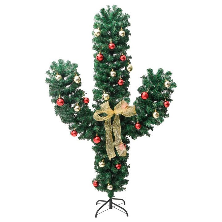 Christmas Cactus with LED Lights and Stand - Green PVC, Festive Décor - Premium  from Home Treasures - Just £78.99! Shop now at Home Treasures