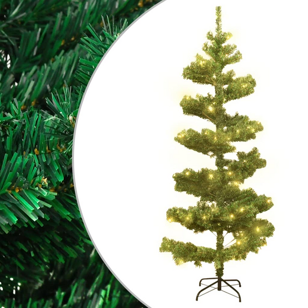 Swirl Pre-lit Christmas Tree with Stand - Green PVC, LED Lights, Realistic Design - Premium  from Home Treasures - Just £41.99! Shop now at Home Treasures