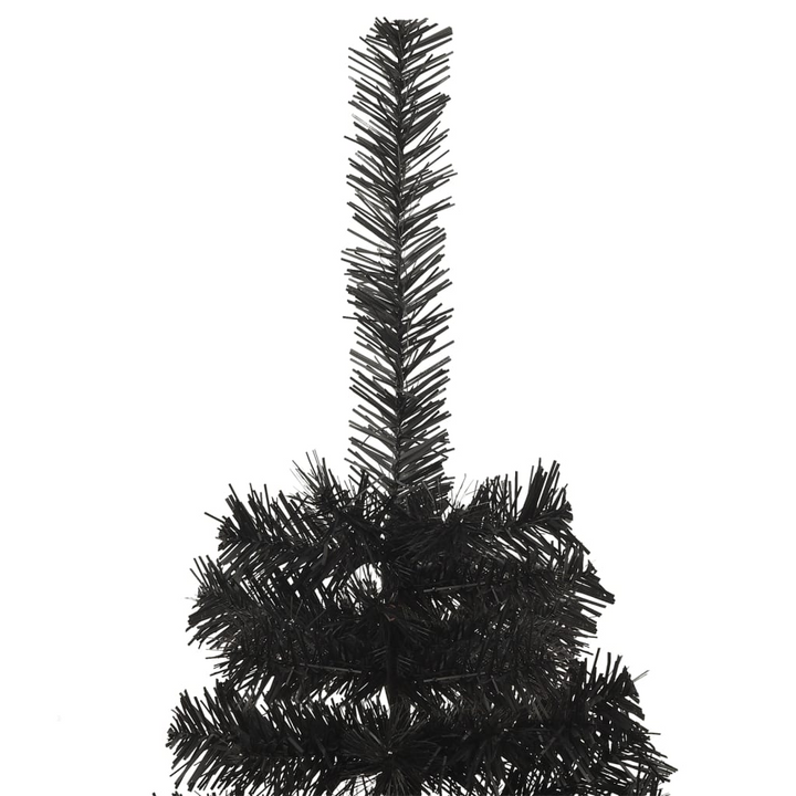 Black Half Christmas Tree 180 cm with Stand - Realistic & Space-Saving Design - Premium  from Home Treasures - Just £46.99! Shop now at Home Treasures