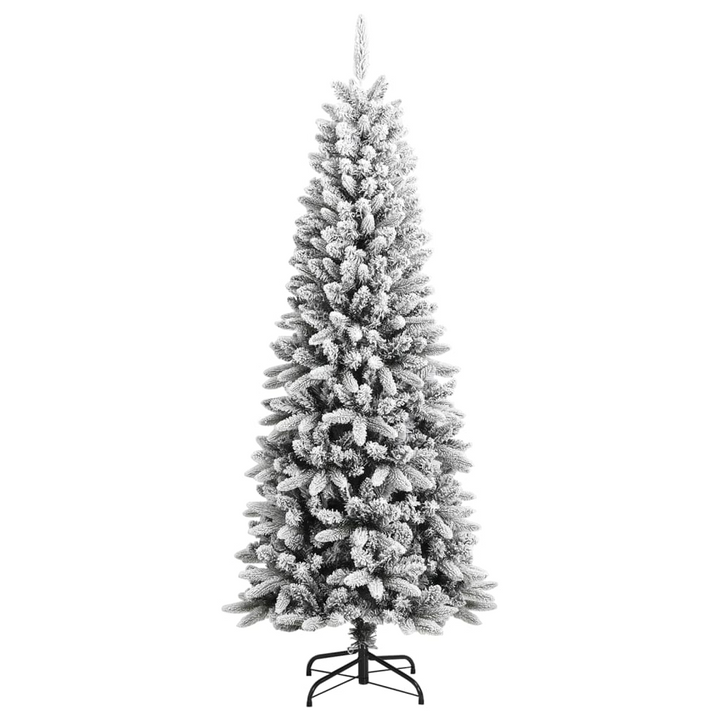 180 cm Artificial Christmas Tree with Flocked Snow - Realistic PVC&PE, Hinged Branches, and Sturdy Steel Stand - Premium  from Home Treasures - Just £115.99! Shop now at Home Treasures