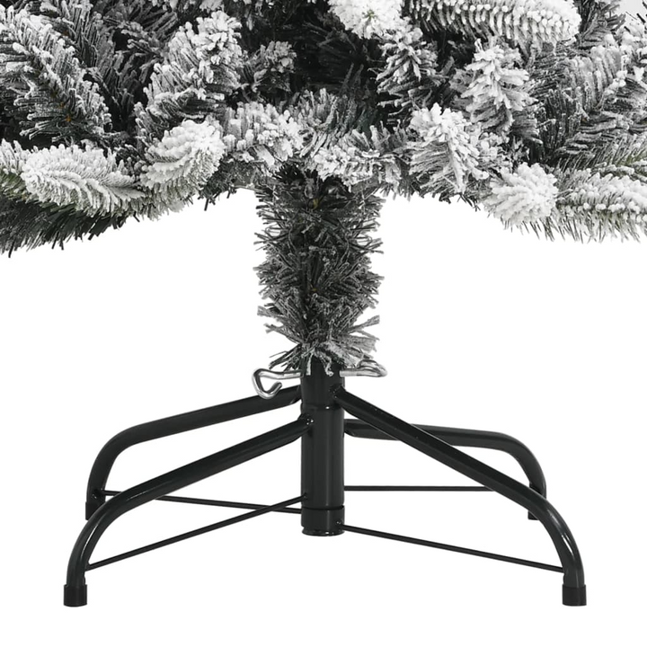 180 cm Artificial Christmas Tree with Flocked Snow - Realistic PVC&PE, Hinged Branches, and Sturdy Steel Stand - Premium  from Home Treasures - Just £115.99! Shop now at Home Treasures