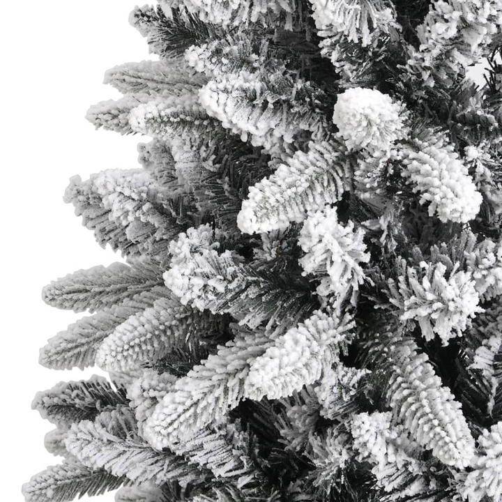 180 cm Artificial Christmas Tree with Flocked Snow - Realistic PVC&PE, Hinged Branches, and Sturdy Steel Stand - Premium  from Home Treasures - Just £115.99! Shop now at Home Treasures