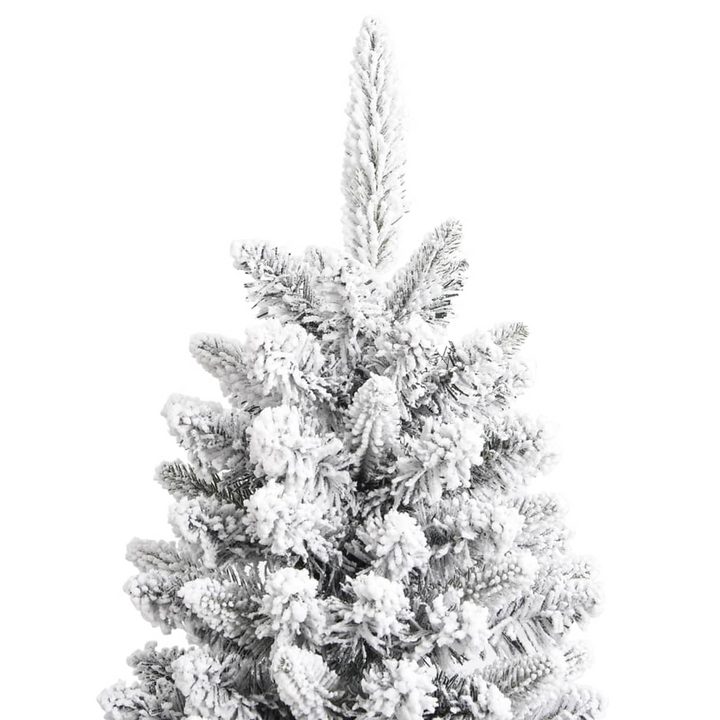 240 cm Artificial Christmas Tree with Flocked Snow - Realistic PVC & PE, Hinged Branches, Sturdy Steel Stand - Premium  from Home Treasures - Just £267.99! Shop now at Home Treasures