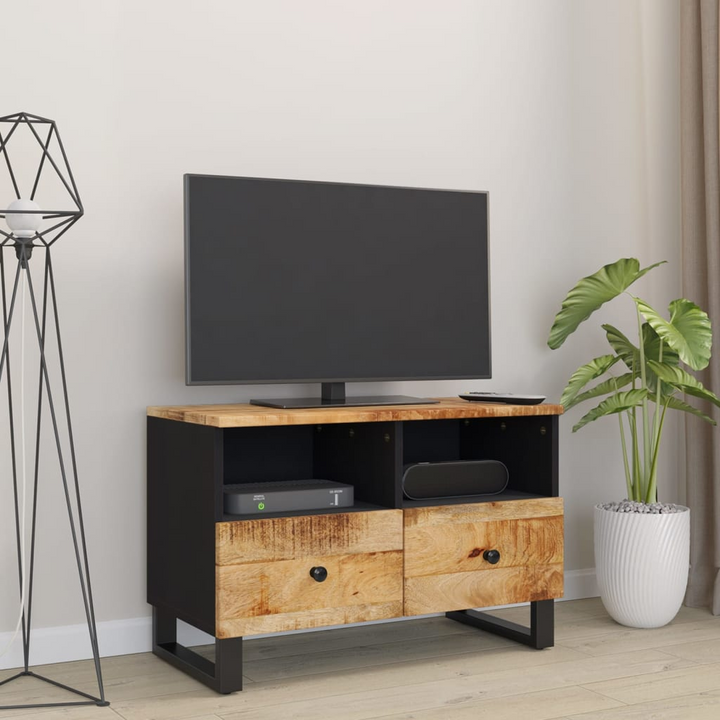 Solid Mango Wood TV Cabinet - Industrial Style with Ample Storage and Sturdy Top - Premium  from Home Treasures - Just £114.99! Shop now at Home Treasures