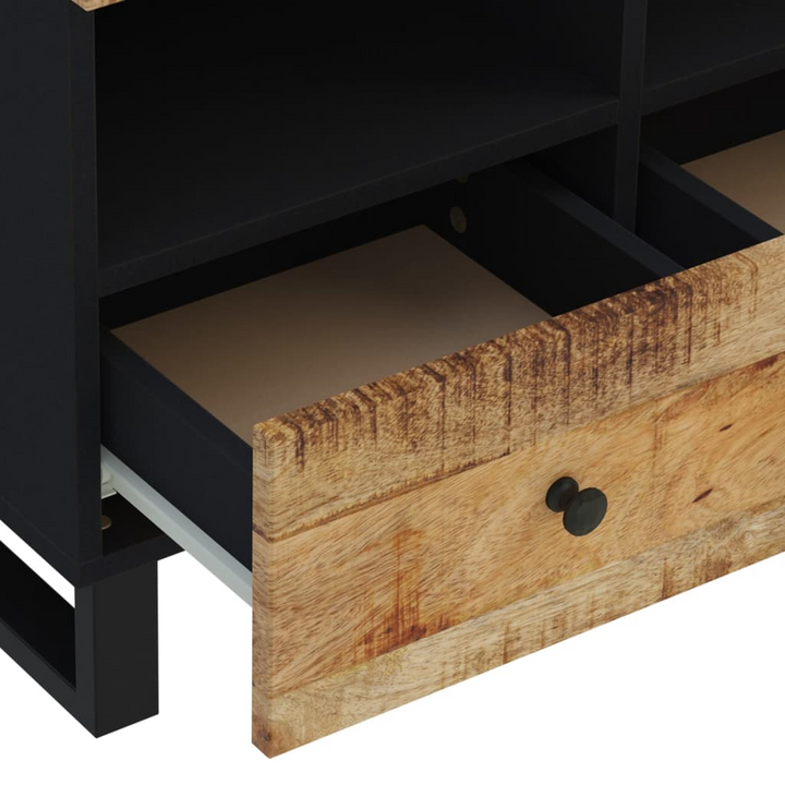 Solid Mango Wood TV Cabinet - Industrial Style with Ample Storage and Sturdy Top - Premium  from Home Treasures - Just £114.99! Shop now at Home Treasures