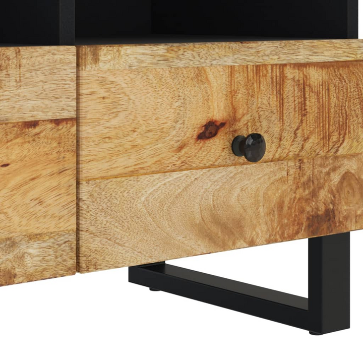 Solid Mango Wood TV Cabinet - Industrial Style with Ample Storage and Sturdy Top - Premium  from Home Treasures - Just £114.99! Shop now at Home Treasures