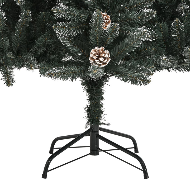 Artificial Christmas Tree with Stand - Green PVC, Snow-Decorated with Cones and Berries - Premium  from Home Treasures - Just £116.99! Shop now at Home Treasures