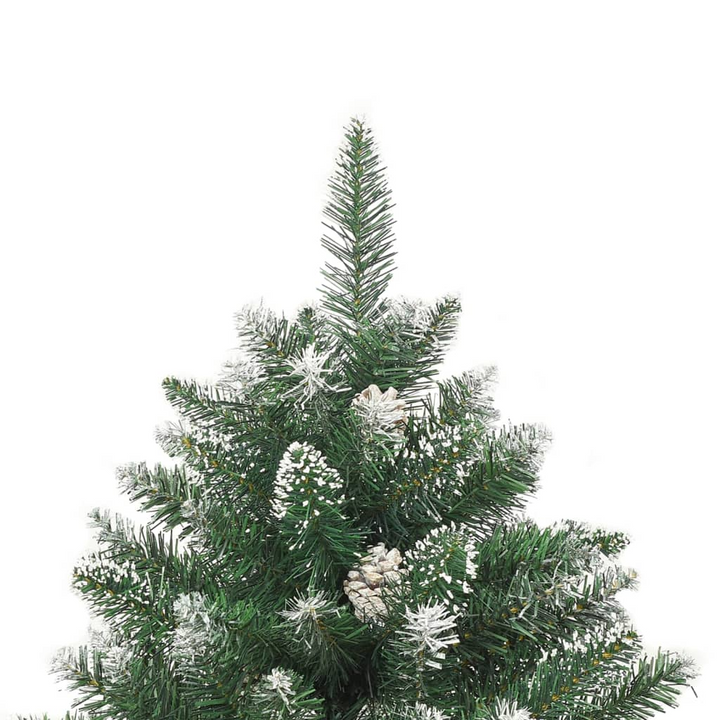 Luxurious Artificial Christmas Tree with Stand - PVC, Hinged Branches, Snow-Flocked with Cones - Premium  from Home Treasures - Just £119.99! Shop now at Home Treasures