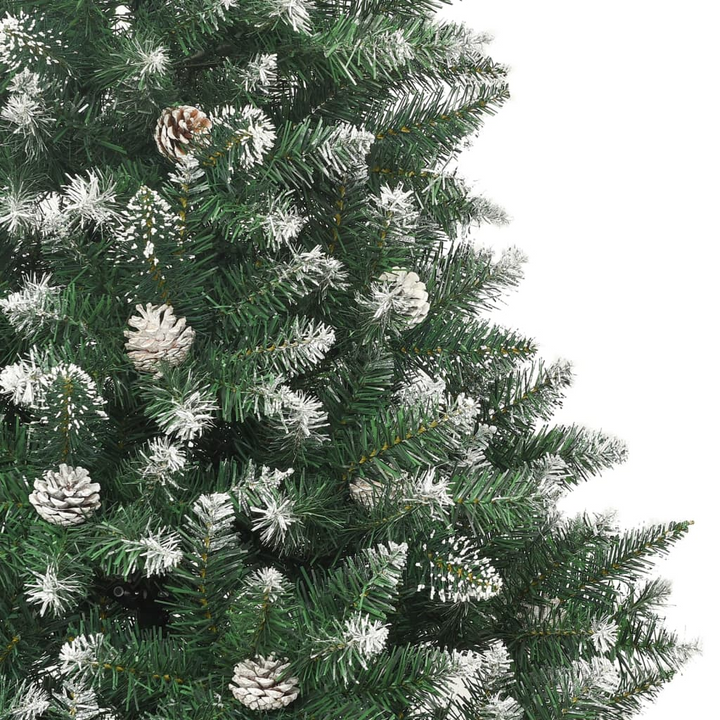 Luxurious Artificial Christmas Tree with Stand - PVC, Hinged Branches, Snow-Flocked with Cones - Premium  from Home Treasures - Just £119.99! Shop now at Home Treasures