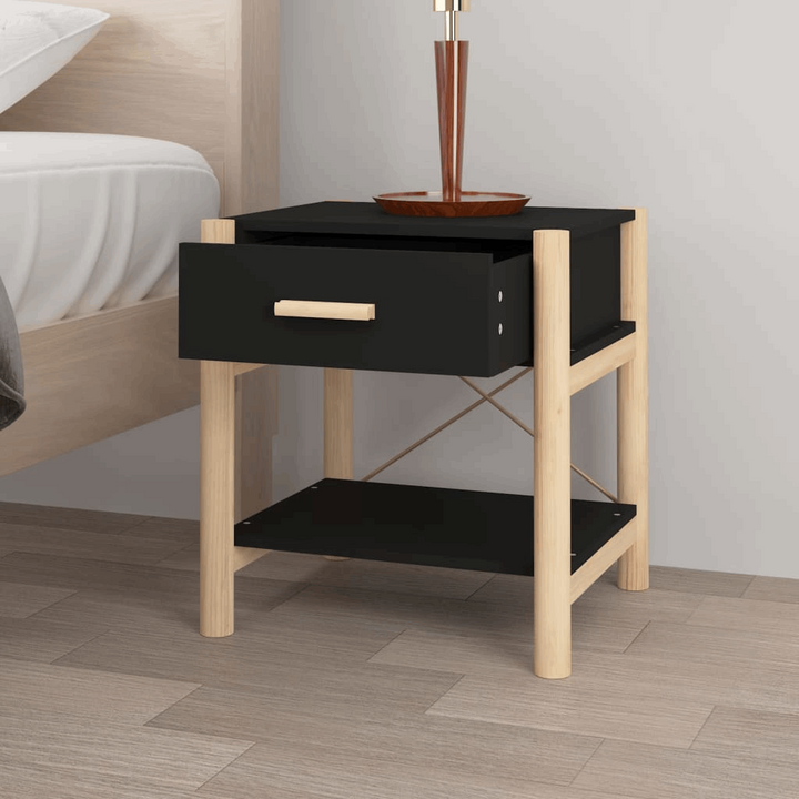 Elegant Black Bedside Tables Set of 2 - 42 x 38 x 45cm, Durable & Stylish Nightstands - Premium  from Home Treasures - Just £66.99! Shop now at Home Treasures