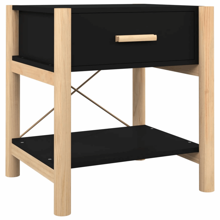 Elegant Black Bedside Tables Set of 2 - 42 x 38 x 45cm, Durable & Stylish Nightstands - Premium  from Home Treasures - Just £66.99! Shop now at Home Treasures