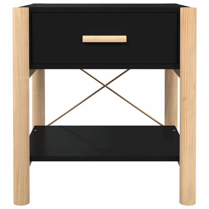 Elegant Black Bedside Tables Set of 2 - 42 x 38 x 45cm, Durable & Stylish Nightstands - Premium  from Home Treasures - Just £66.99! Shop now at Home Treasures