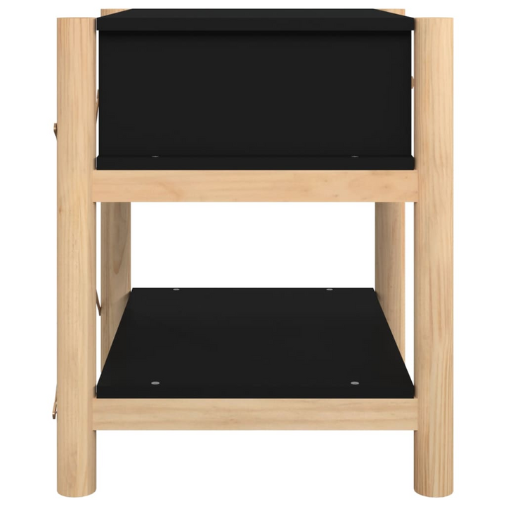 Elegant Black Bedside Tables Set of 2 - 42 x 38 x 45cm, Durable & Stylish Nightstands - Premium  from Home Treasures - Just £66.99! Shop now at Home Treasures