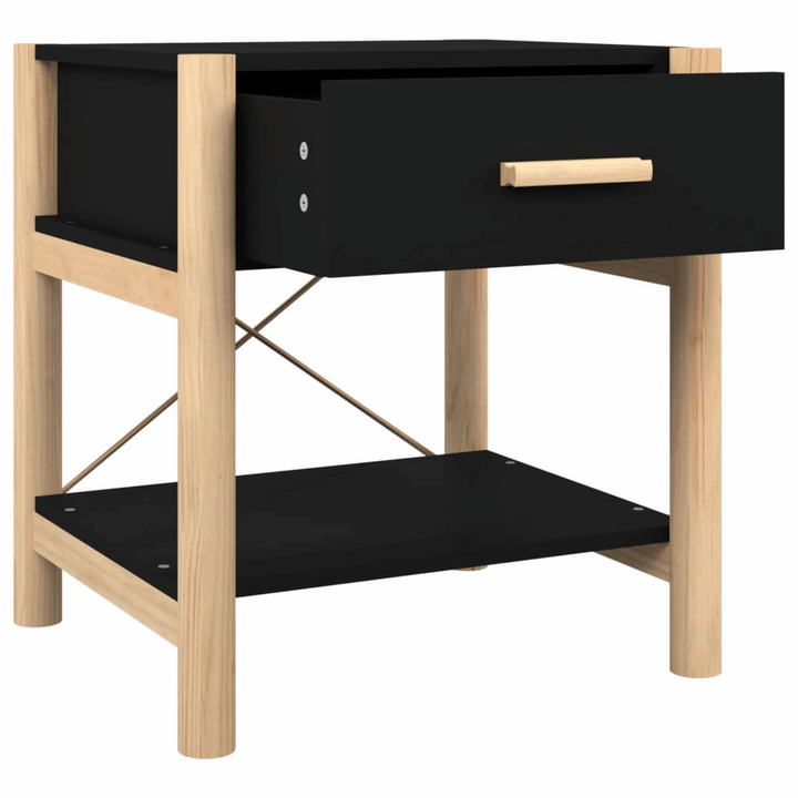 Elegant Black Bedside Tables Set of 2 - 42 x 38 x 45cm, Durable & Stylish Nightstands - Premium  from Home Treasures - Just £66.99! Shop now at Home Treasures